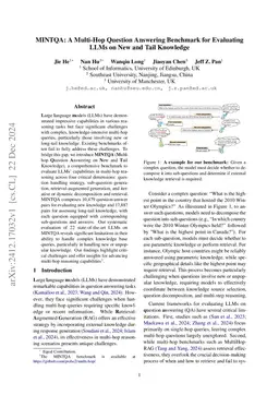 MINTQA: A Multi-Hop Question Answering Benchmark for Evaluating LLMs on New and Tail Knowledge