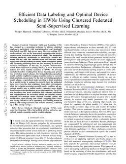 Efficient Data Labeling and Optimal Device Scheduling in HWNs Using
  Clustered Federated Semi-Supervised Learning