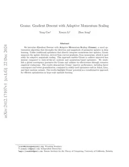 Grams: Gradient Descent with Adaptive Momentum Scaling