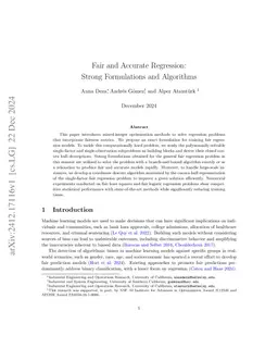 Fair and Accurate Regression: Strong Formulations and Algorithms