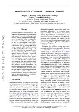 Learning to Adapt to Low-Resource Paraphrase Generation