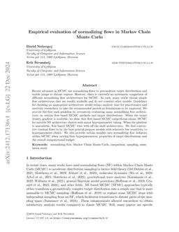 Empirical evaluation of normalizing flows in Markov Chain Monte Carlo