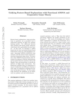 Unifying Feature-Based Explanations with Functional ANOVA and Cooperative Game Theory
