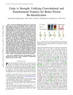Unity is Strength: Unifying Convolutional and Transformeral Features for
  Better Person Re-Identification