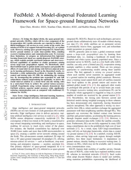 FedMeld: A Model-dispersal Federated Learning Framework for Space-ground Integrated Networks