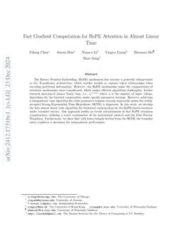 RoPE Attention Can Be Trained in Almost Linear Time