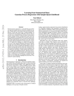Learning from Summarized Data: Gaussian Process Regression with Sample Quasi-Likelihood