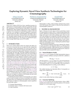 Exploring Dynamic Novel View Synthesis Technologies for Cinematography