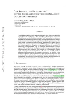 Can Stability be Detrimental? Better Generalization through Gradient
  Descent Instabilities