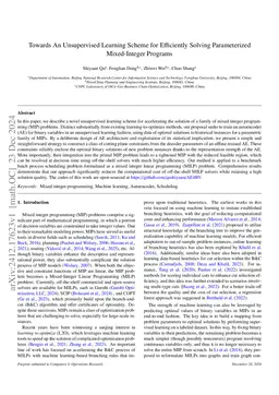 Towards An Unsupervised Learning Scheme for Efficiently Solving
  Parameterized Mixed-Integer Programs