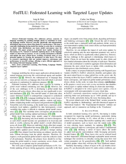 FedTLU: Federated Learning with Targeted Layer Updates