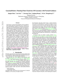 GaussianPainter: Painting Point Cloud into 3D Gaussians with Normal
  Guidance