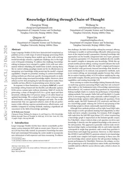 Knowledge Editing through Chain-of-Thought