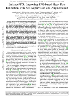 EnhancePPG: Improving PPG-based Heart Rate Estimation with
  Self-Supervision and Augmentation