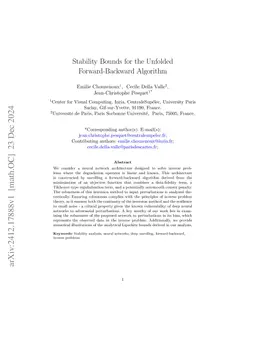Stability Bounds for the Unfolded Forward-Backward Algorithm