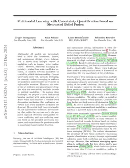 Multimodal Learning with Uncertainty Quantification based on Discounted Belief Fusion