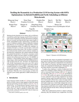Tackling the Dynamicity in a Production LLM Serving System with SOTA
  Optimizations via Hybrid Prefill/Decode/Verify Scheduling on Efficient
  Meta-kernels