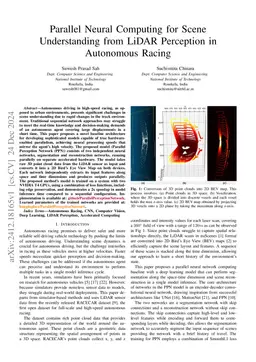 Parallel Neural Computing for Scene Understanding from LiDAR Perception
  in Autonomous Racing