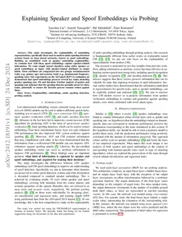 Explaining Speaker and Spoof Embeddings via Probing