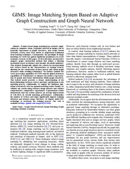 GIMS: Image Matching System Based on Adaptive Graph Construction and Graph Neural Network