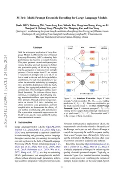 M-Ped: Multi-Prompt Ensemble Decoding for Large Language Models