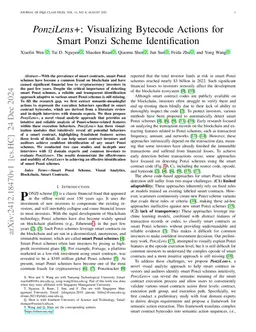 PonziLens+: Visualizing Bytecode Actions for Smart Ponzi Scheme
  Identification