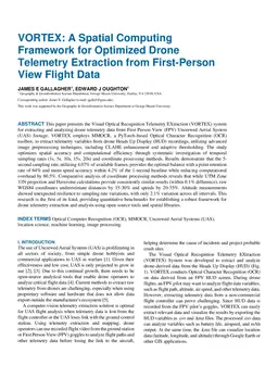 VORTEX: A Spatial Computing Framework for Optimized Drone Telemetry Extraction from First-Person View Flight Data