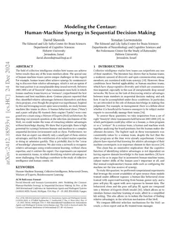 Modeling the Centaur: Human-Machine Synergy in Sequential Decision
  Making