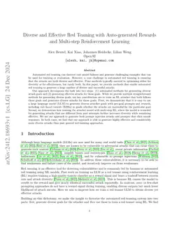 Diverse and Effective Red Teaming with Auto-generated Rewards and
  Multi-step Reinforcement Learning