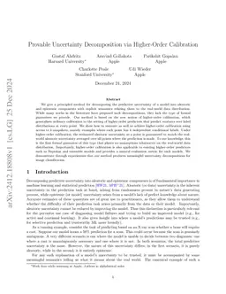 Provable Uncertainty Decomposition via Higher-Order Calibration