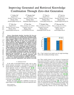 Improving Generated and Retrieved Knowledge Combination Through
  Zero-shot Generation