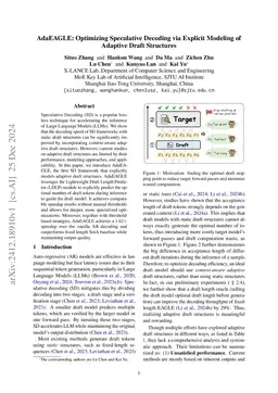 AdaEAGLE: Optimizing Speculative Decoding via Explicit Modeling of
  Adaptive Draft Structures