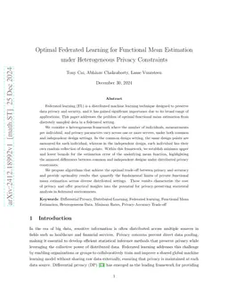 Optimal Federated Learning for Functional Mean Estimation under Heterogeneous Privacy Constraints