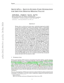 SketchFill: Sketch-Guided Code Generation for Imputing Derived Missing
  Values