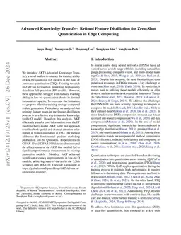 Advanced Knowledge Transfer: Refined Feature Distillation for Zero-Shot Quantization in Edge Computing