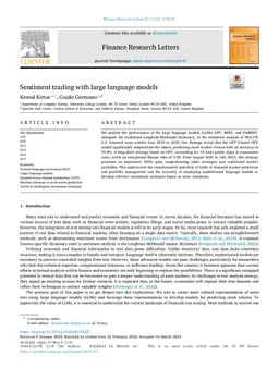 Sentiment trading with large language models