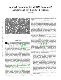 A novel framework for MCDM based on Z numbers and soft likelihood
  function