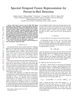 Spectral-Temporal Fusion Representation for Person-in-Bed Detection