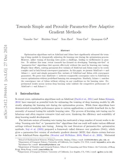 Towards Simple and Provable Parameter-Free Adaptive Gradient Methods