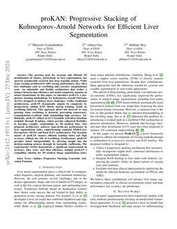 ProKAN: Progressive Stacking of Kolmogorov-Arnold Networks for Efficient
  Liver Segmentation