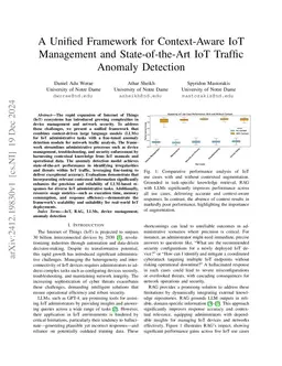 A Unified Framework for Context-Aware IoT Management and State-of-the-Art IoT Traffic Anomaly Detection