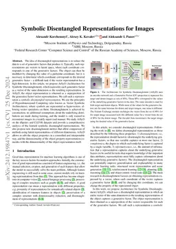 Symbolic Disentangled Representations for Images