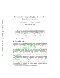 Surrogate Modeling for Explainable Predictive Time Series Corrections