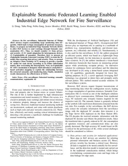 Explainable Semantic Federated Learning Enabled Industrial Edge Network for Fire Surveillance