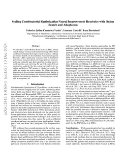 Scaling Combinatorial Optimization Neural Improvement Heuristics with
  Online Search and Adaptation