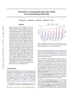XYScanNet: A State Space Model for Single Image Deblurring