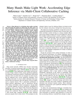 Many Hands Make Light Work: Accelerating Edge Inference via Multi-Client
  Collaborative Caching