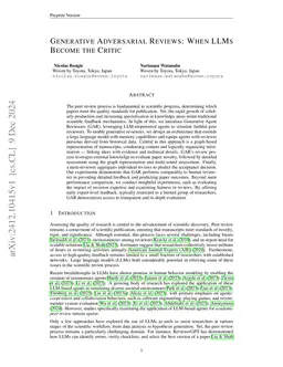 Generative Adversarial Reviews: When LLMs Become the Critic