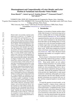 Disentanglement and Compositionality of Letter Identity and Letter
  Position in Variational Auto-Encoder Vision Models