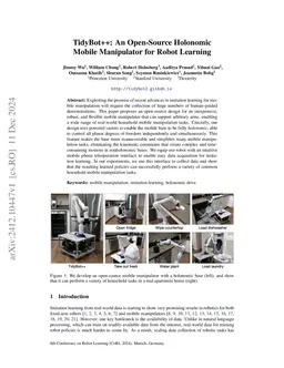 TidyBot++: An Open-Source Holonomic Mobile Manipulator for Robot
  Learning